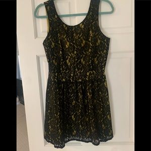 Pim + Larkin black floral lace dress